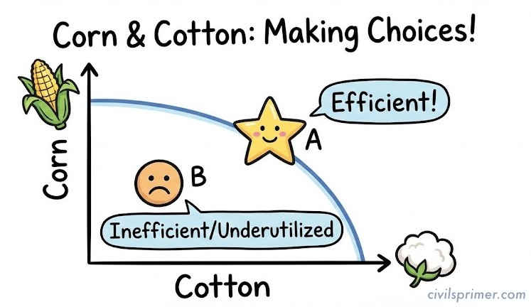 Production Possibility Curve UPSC Exam