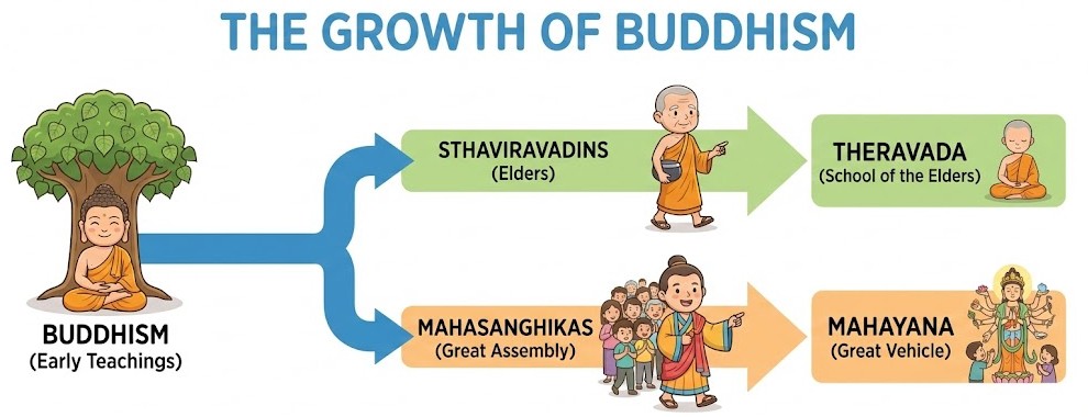 Split in Buddhism - UPSC Prelims