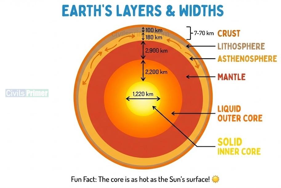 Earth Layers UPSC Geography Basics