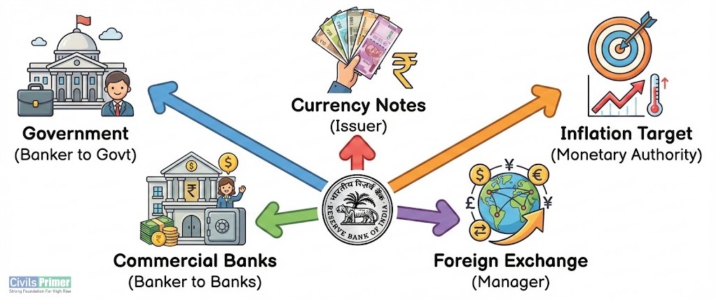 Functions of RBI UPSC  Latest Notes