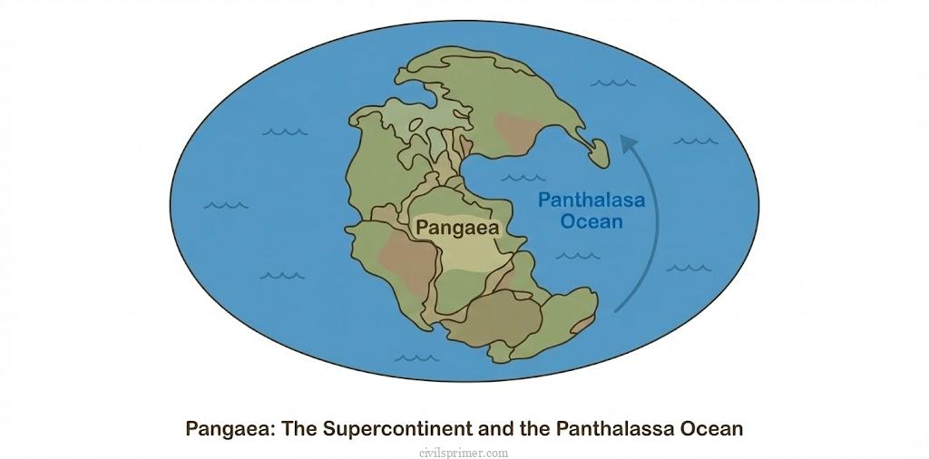Pangaea and Panthalassa continental drift theory upsc physical geography basics