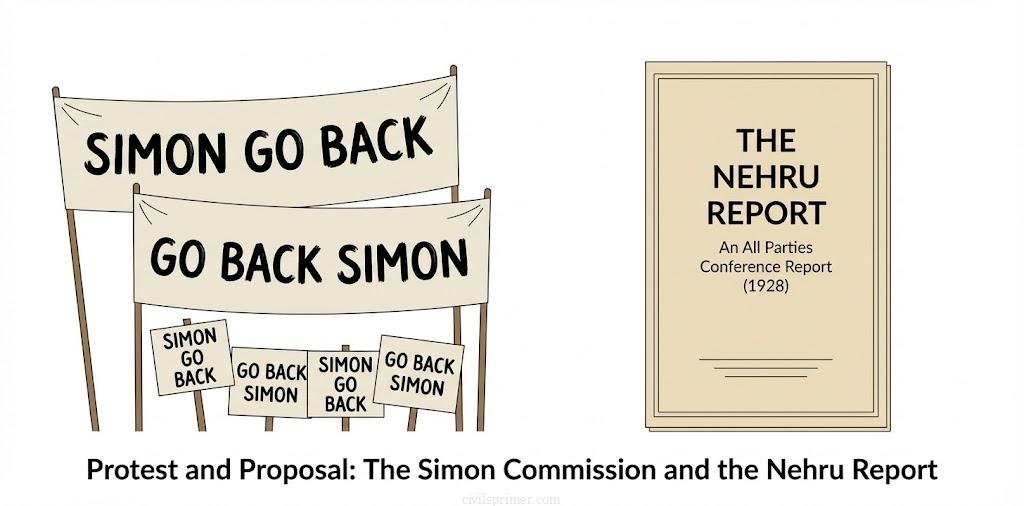 Simon Challenge and the Nehru Report UPSC Modern indian history basics