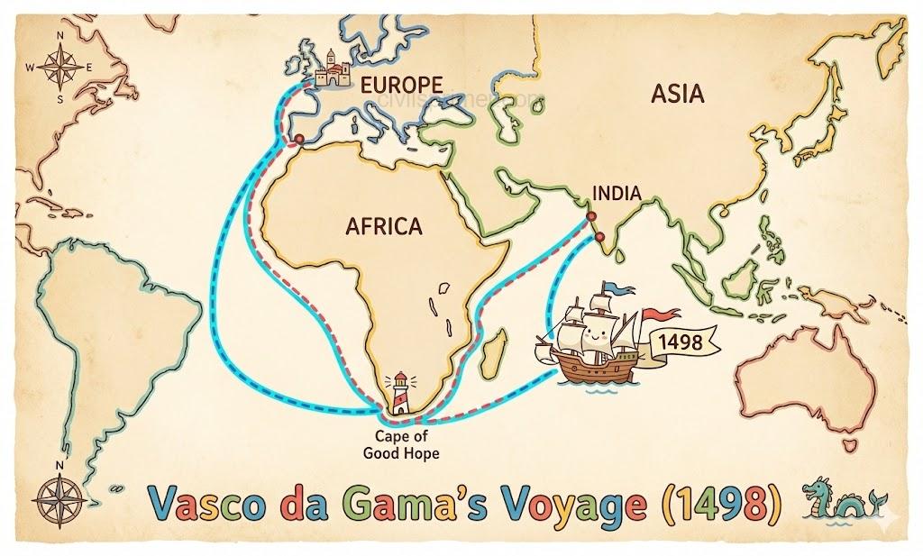 Vasco Da Gama Voyage 1498 UPSC Modern History Basics