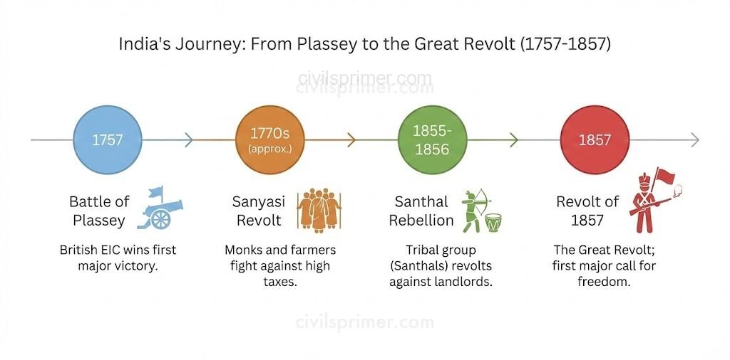 Way for 1857 Revolt UPSC Modern Indian History Basics