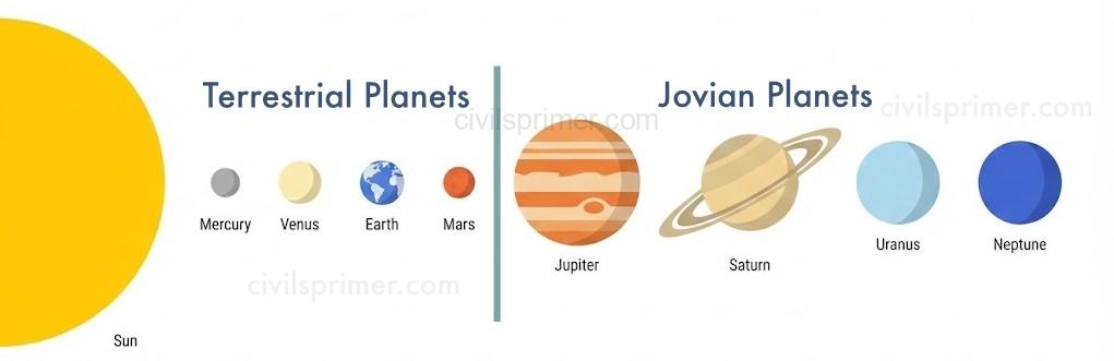 differences between Inner and Jovian planets UPSC Geography Basics