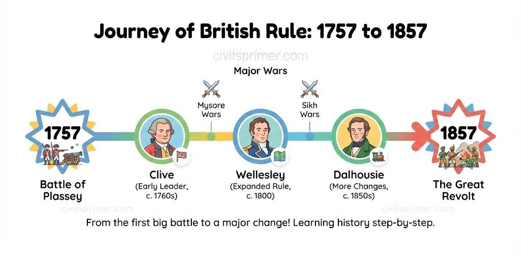 major wars and Governors-General UPSC modern india basics